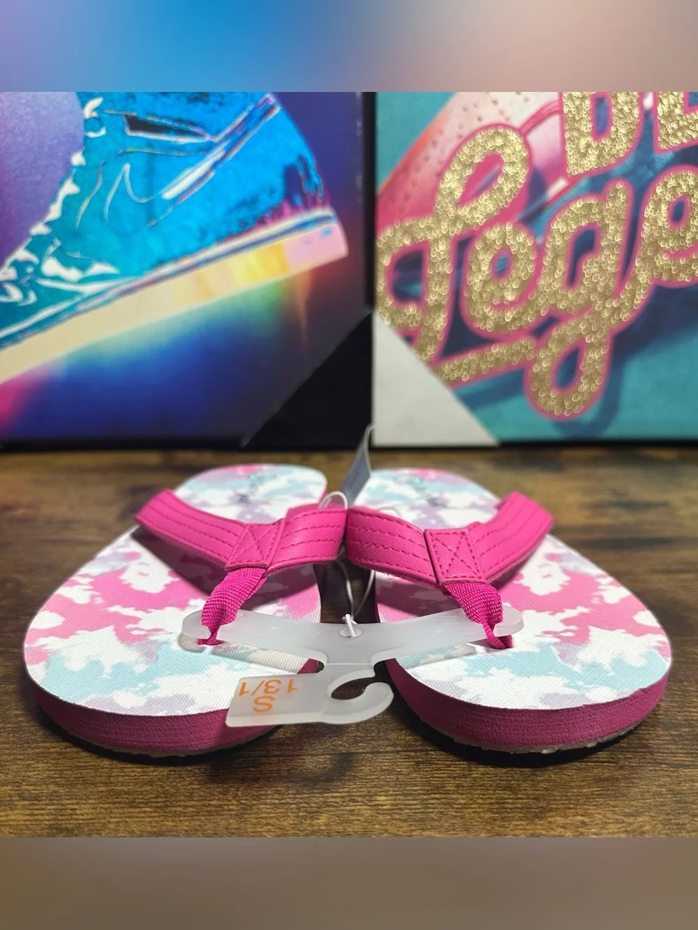 NEW Cat & Jack Girls' Ava Slip-On Thong Sandals Size Small 13/1